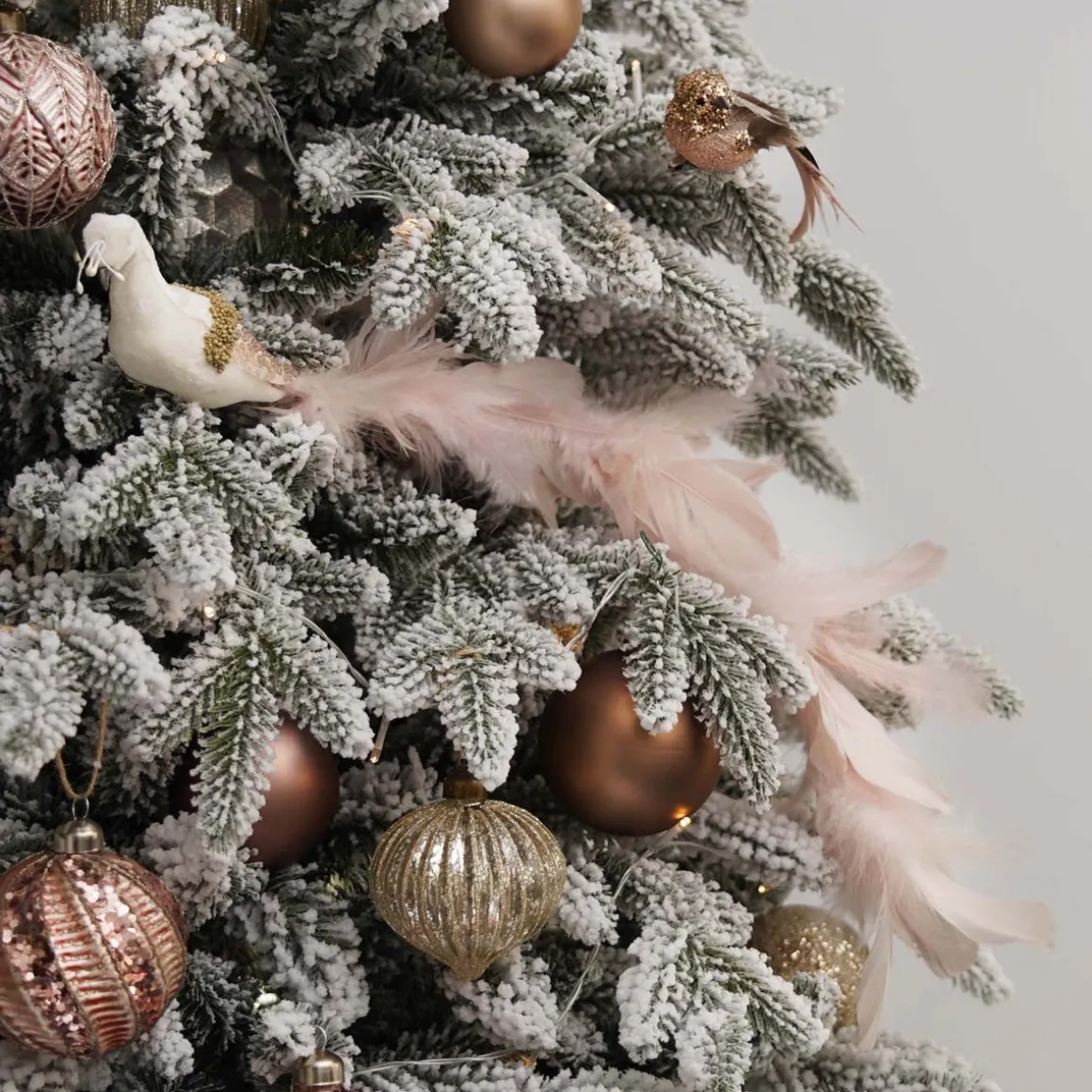 Luxe Pauw Op Clip | Creme-Champagne | Echte Veren | 55cm