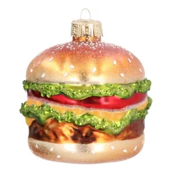 Luxe XXL Kersthanger Hamburger 9 Cm