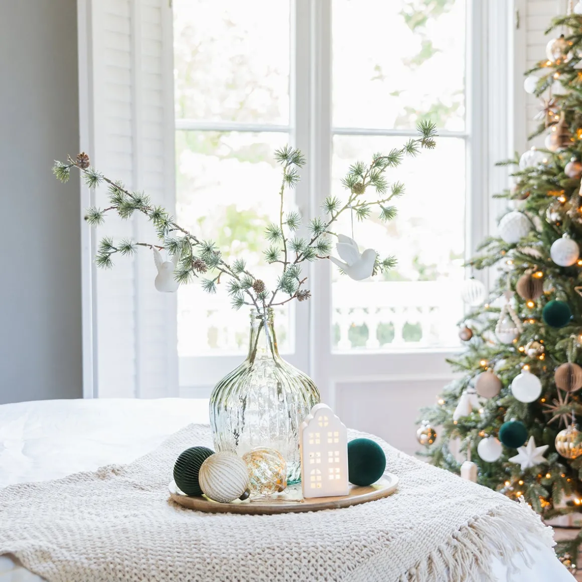 Mangohouten Dienblad Voor Decoratie