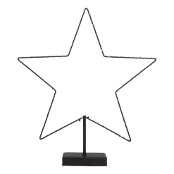 Metalen Ster Op Voet | LED | 40 Cm | Zwart