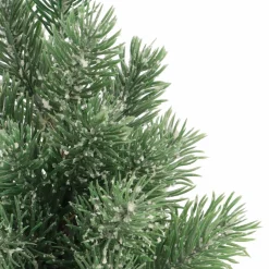 Mini Kerstboom Met Frost En Jute Zak 24 Cm