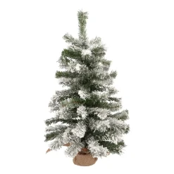 Mini Kerstboom Met Jute Voet | 60 Cm | Met Sneeuw