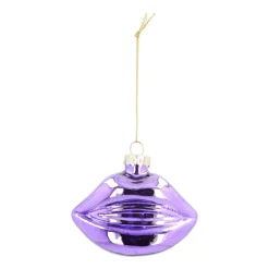 Paarse Glazen Lippen Kersthanger