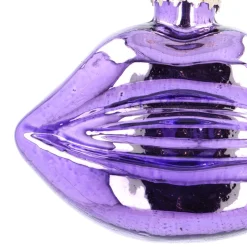 Paarse Glazen Lippen Kersthanger