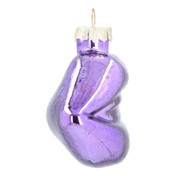 Paarse Glazen Lippen Kersthanger