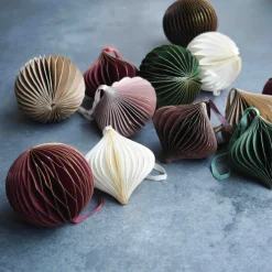 Papieren Kerstbal | Cottage Green | 8 Cm