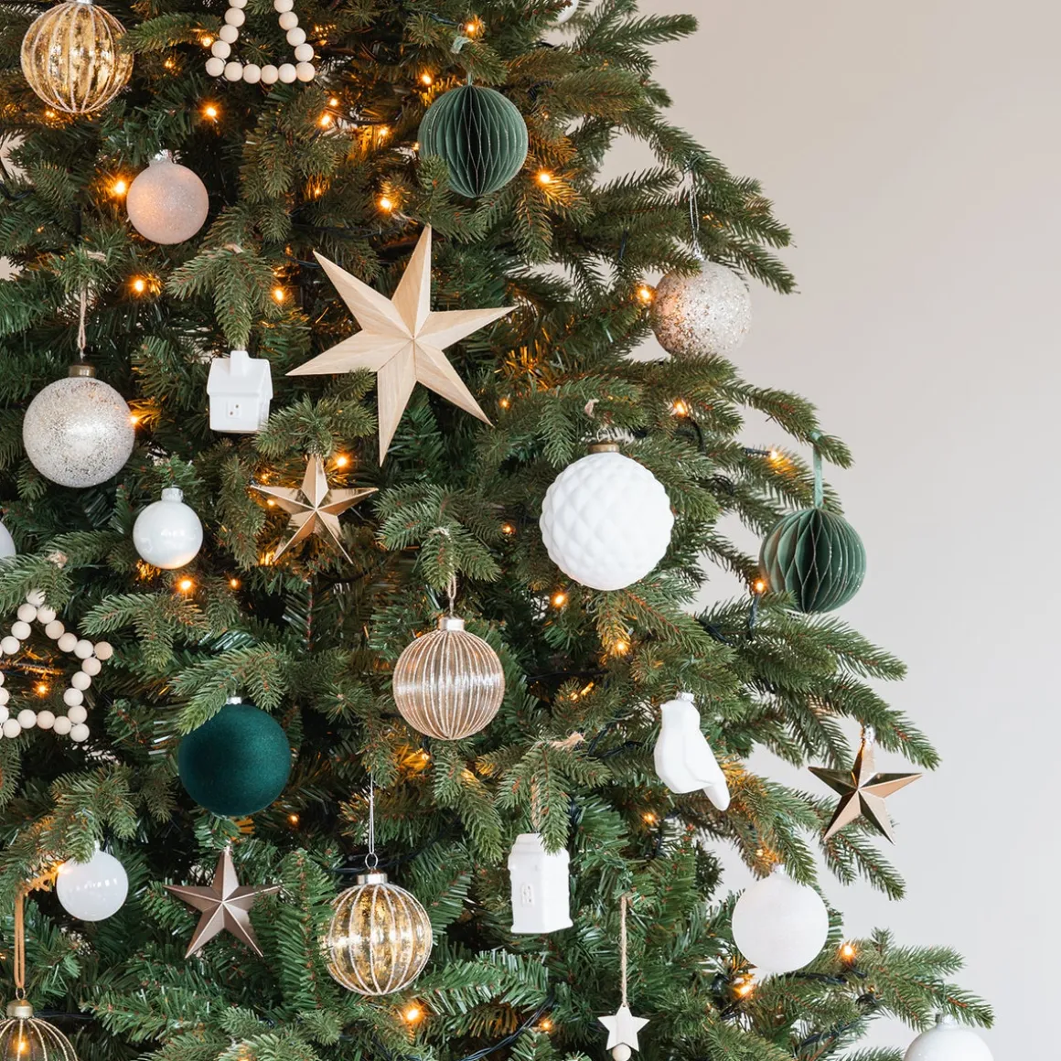 Papieren Kerstbal | Cottage Green | 8 Cm