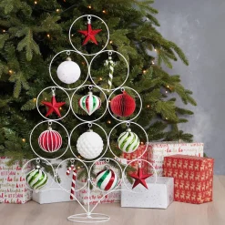 Papieren Kerstbal | Kerstrood | 8 Cm