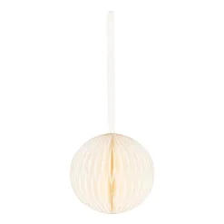 Papieren Kerstbal | Wit | 8 Cm