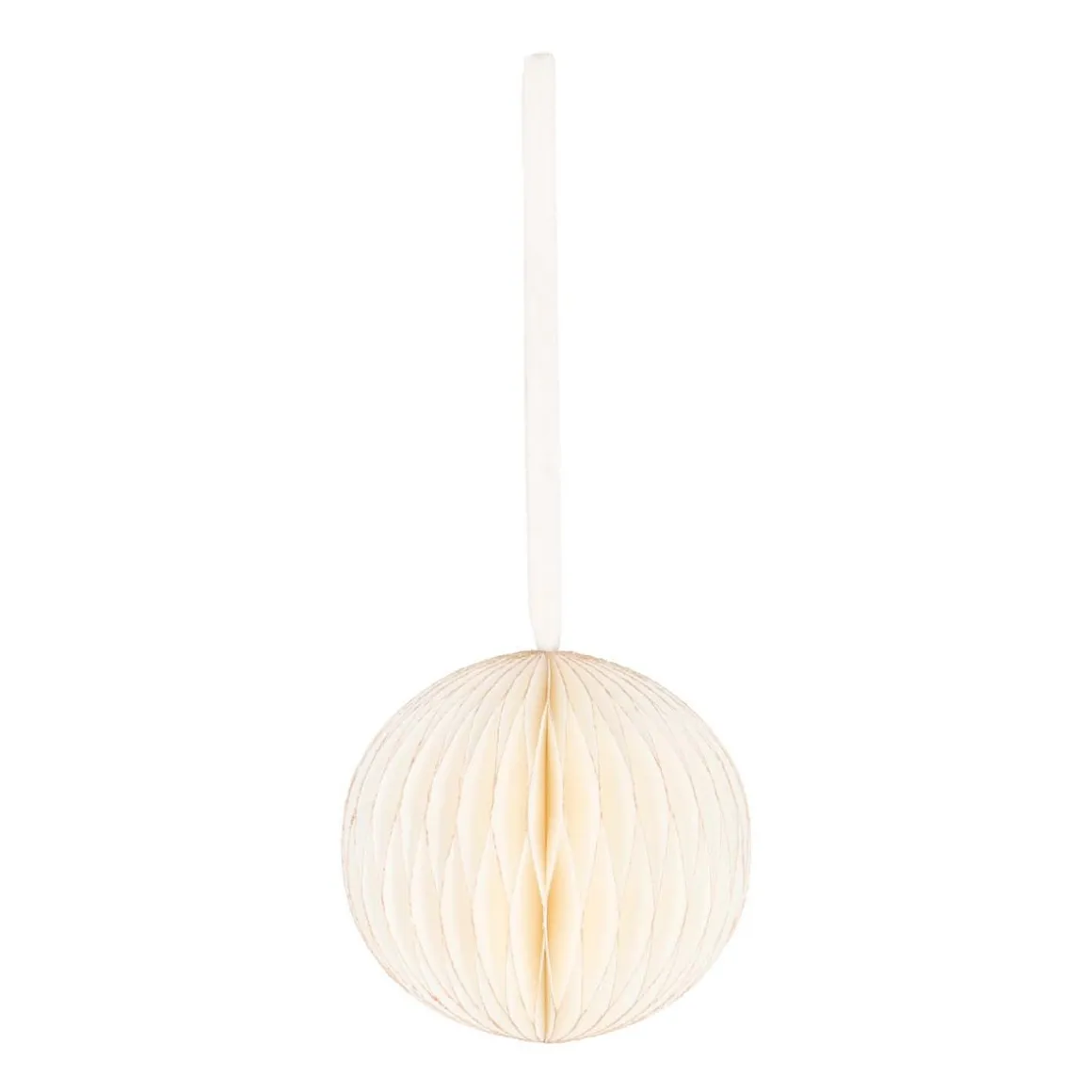 Papieren Kerstbal | Wit | 8 Cm