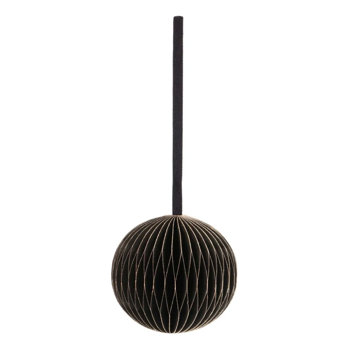 Papieren Kerstbal | Zwart | 8 Cm