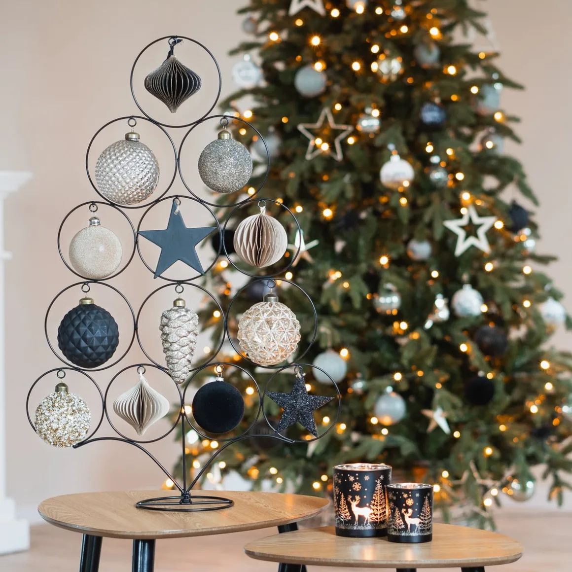 Papieren Kersthanger Ui-vorm | Zwart | 8 Cm