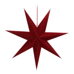 Papieren Kerstster | Bordeauxrood | 60 Cm | 7-punts | Velvet
