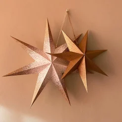 Papieren Kerstster | Goud | 45 Cm | 7-punts