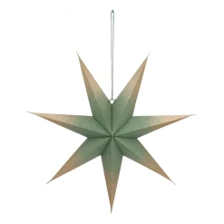 Papieren Kerstster | Groen | 60 Cm | 7-punts