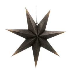 Papieren Kerstster | Zwart | 45 Cm | 7-punts