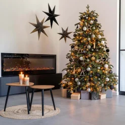 Papieren Kerstster | Zwart | 60 Cm | 7-punts | Velvet