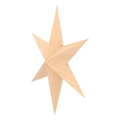 Papieren Kerstster Met Realistische Houtnerf