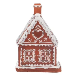 Peperkoekhuis | Led-verlichting | Polyresin | 18cm