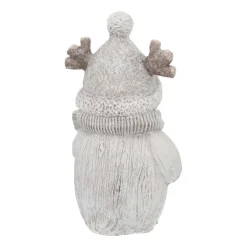 Pinguinfiguur | Led-verlichting | Grijs | 44cm