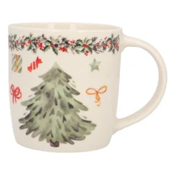 Porseleinen Kerstboom Kerstmok Met Oor