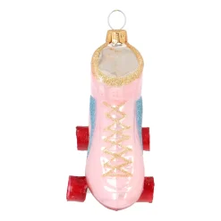 Retro Roze Rolschaats Kersthanger