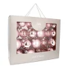 Romantische Lichtroze Kerstballenset 44 Stuks In Handige Box