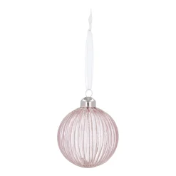 Romantische Lichtroze Kerstbal Met Transparantie