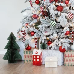 Rood Kersthuisje 'Herenhuis' Met Led