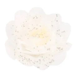 Roos Op Clip Wit 12 Cm