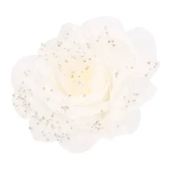 Roos Op Clip Wit 12 Cm