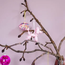 Roze Design Kersthanger 'ballonhondje'