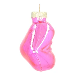 Roze Glazen Mondvormige Hanger