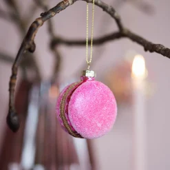 Roze Macaron Kersthanger