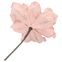 Roze Magnolia Decoratiebloem Met Glitters