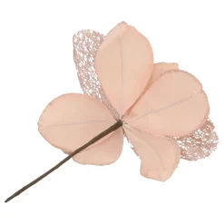 Roze Magnolia Steekbloem Met Glitters En Organza