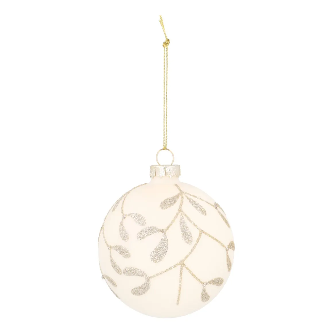 Serene Wolwitte Kerstbal Voor Scandinavische Stijl