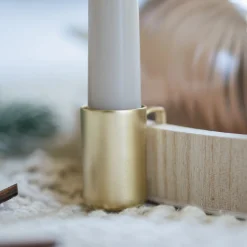 Set Van 4 Gouden Kaarsenhouders Voor Dienblad