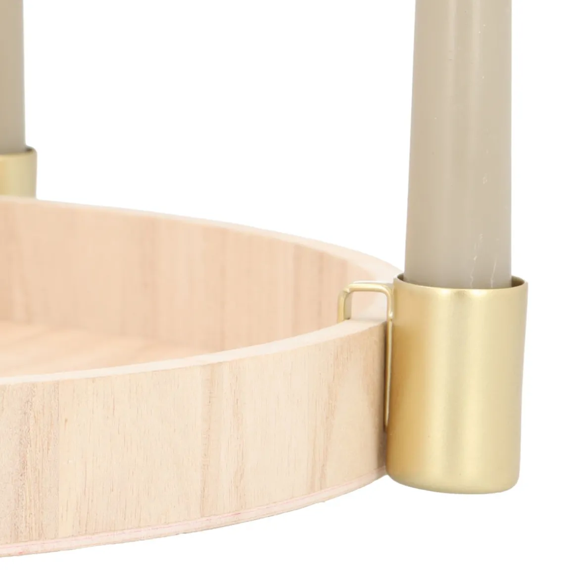 Set Van 4 Gouden Kaarsenhouders Voor Dienblad