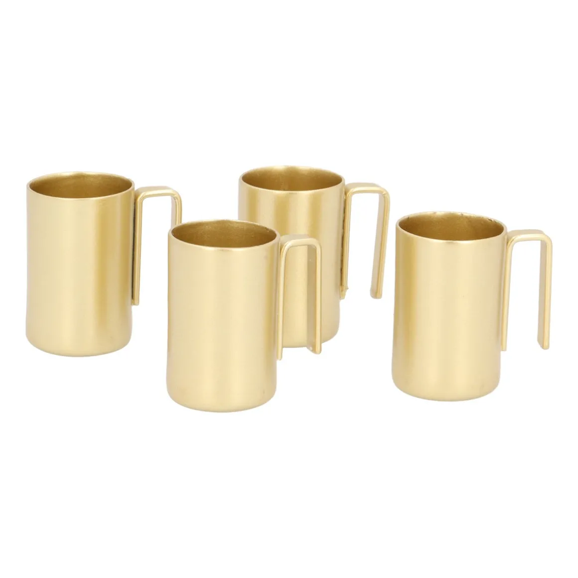 Set Van 4 Gouden Kaarsenhouders Voor Dienblad