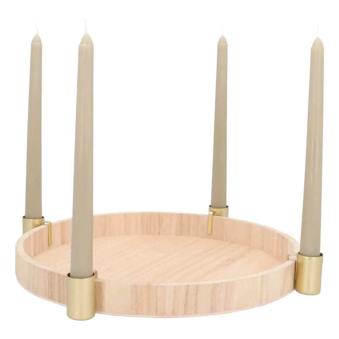 Set Van 4 Gouden Kaarsenhouders Voor Dienblad