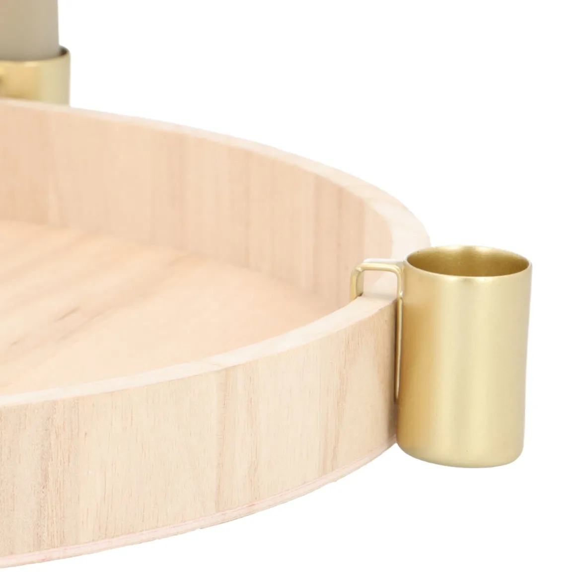 Set Van 4 Gouden Kaarsenhouders Voor Dienblad