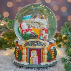 Sneeuwbol | Kerstman In Zijn Stoel | 14 Cm