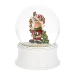 Sneeuwbol Met Rendier In Kerstpak | ⌀6cm | 9cm Hoog