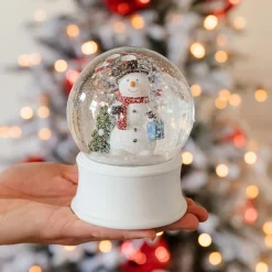 Sneeuwbol Met Sneeuwman | Muziek | ⌀9cm | 15 Cm Hoog