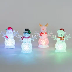 Sneeuwpop Met Gekleurde LED-verlichting