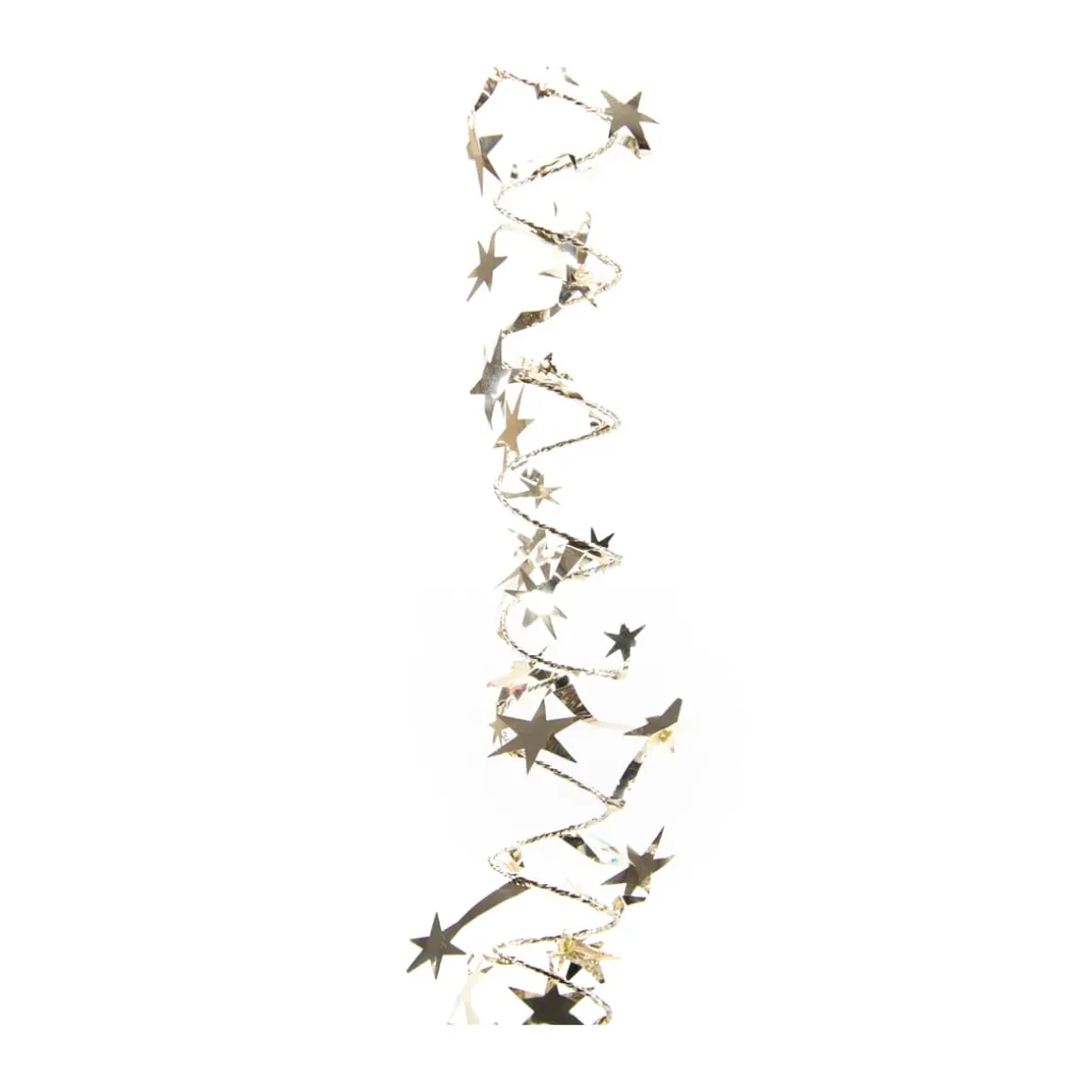 Spiraalslinger Met Sterren Champagne 750cm Glanzend