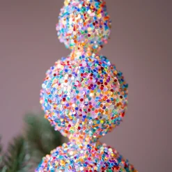 Sprankelende Glazen Piek Met Multicolor Pailletten