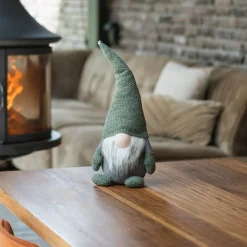 Staande Gnoom | Groen | Stof | 42 Cm