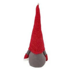 Staande Gnoom | Rood | Stof | 42 Cm